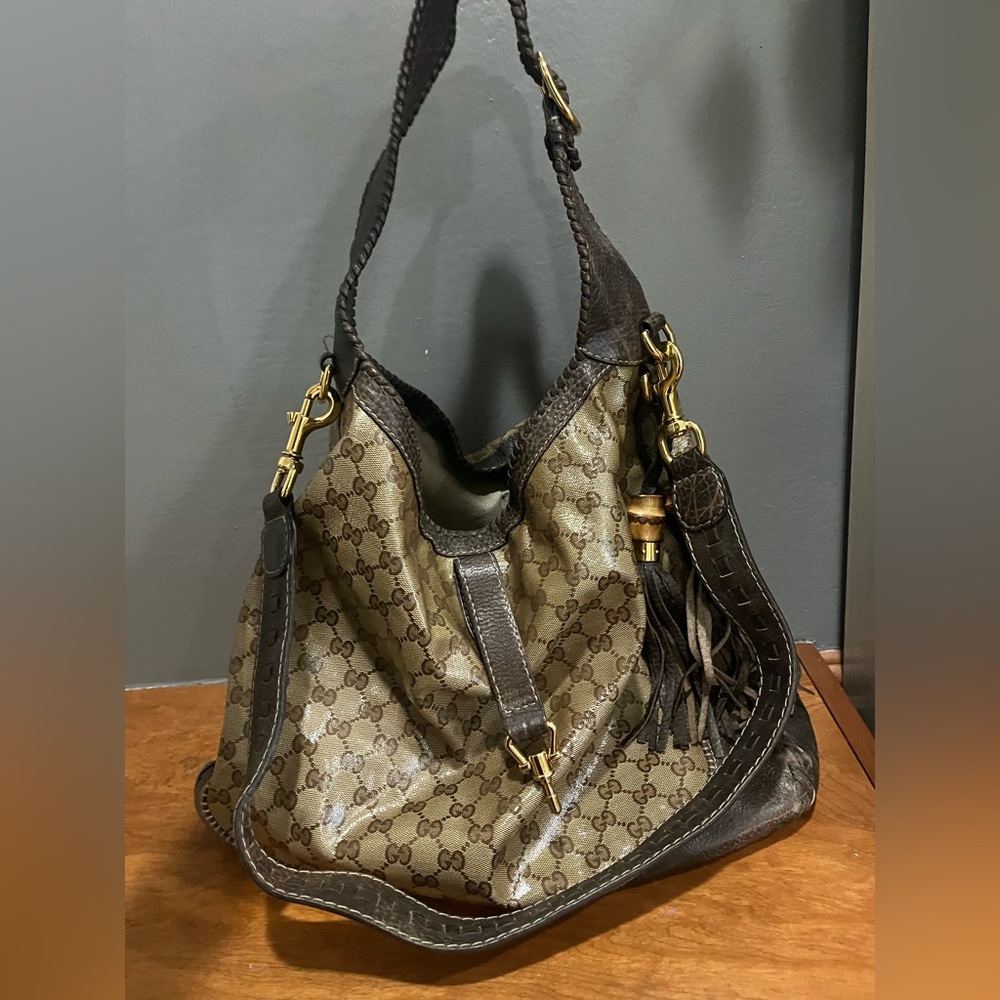 Gucci GG Jackie Bag Coated Canvas Large